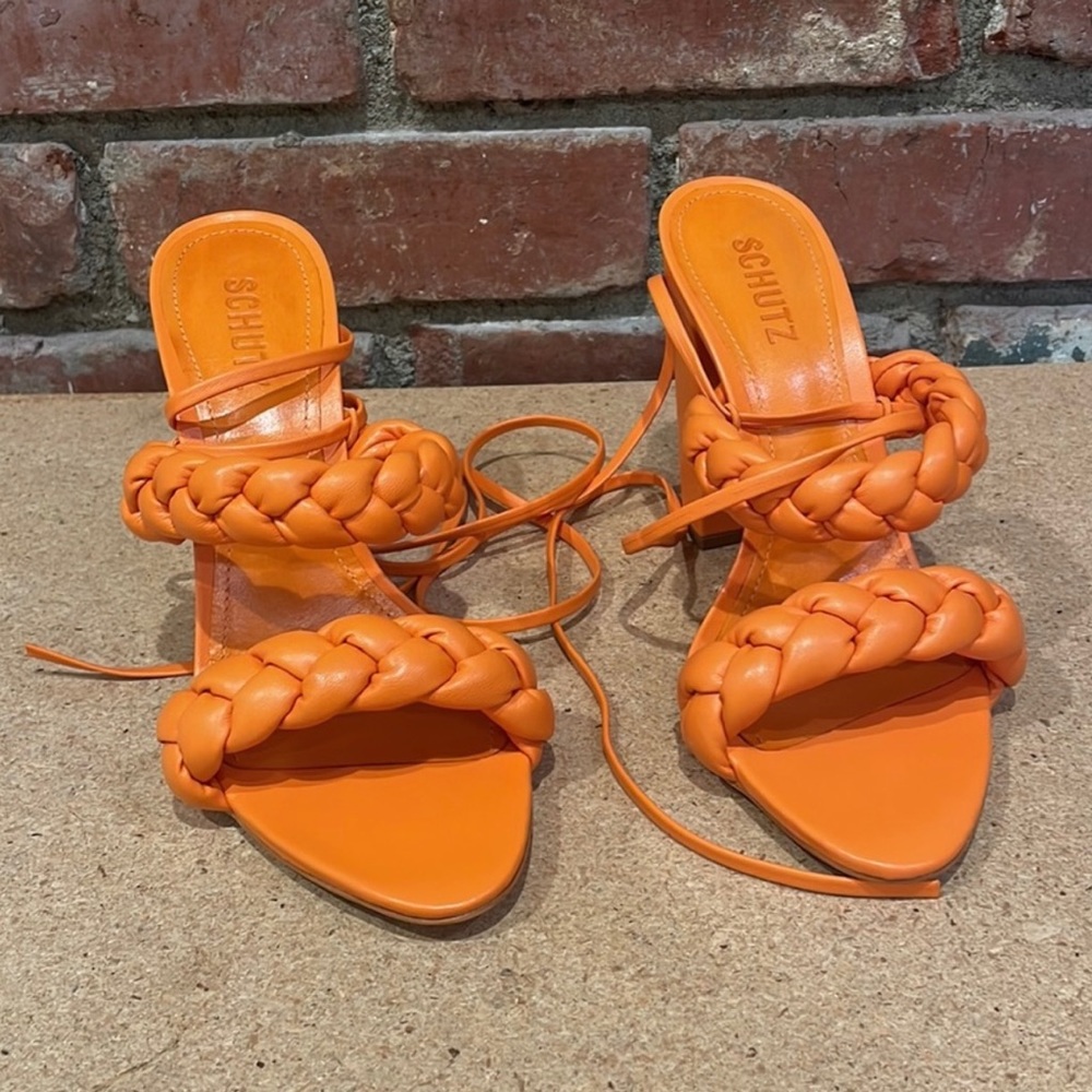 Schutz Orange Heels - image 2